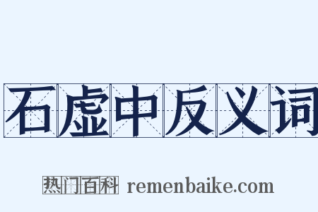 石虚中反义词是什么意思的图片